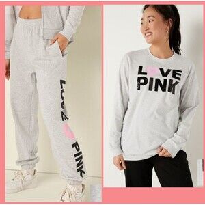 VS PINK OUTFIT BLING SHINE SET ORIGINALS grey xxl